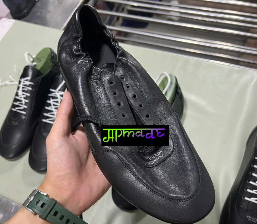 Prada Collapse Leather Sneakers