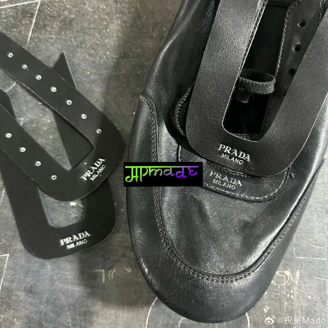Prada Collapse Leather Sneakers