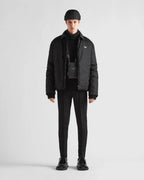 Prada Black Cropped Re-Nylon Down Jacket