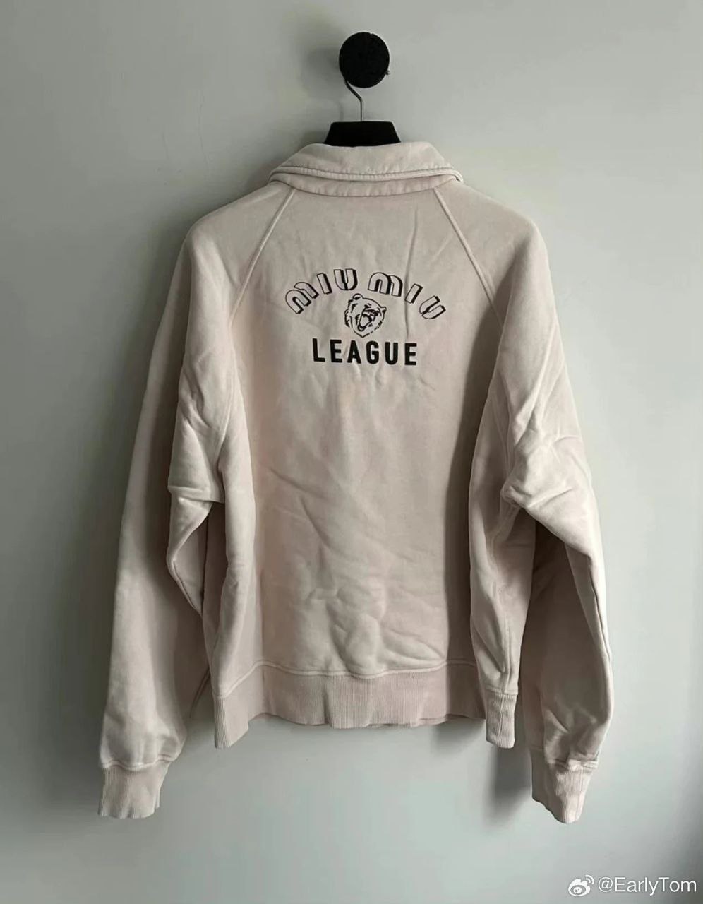 Miu Miu Collared Cotton-Jersey Sweatshirt