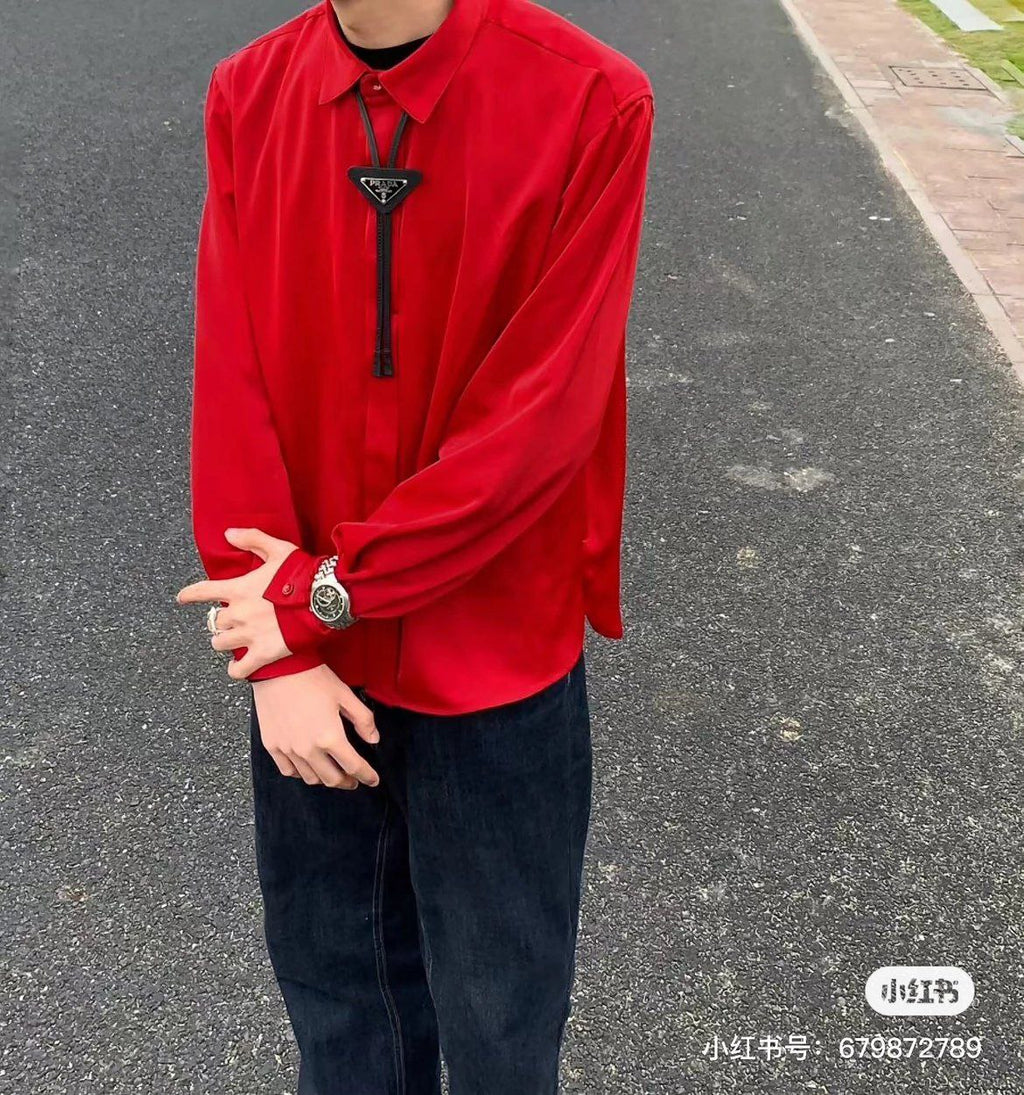 Prada Black Saffiano Bolo Tie