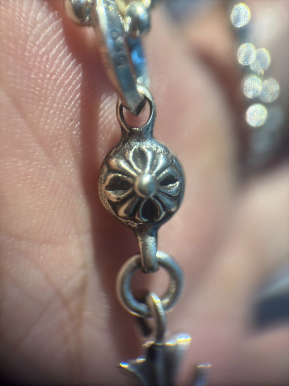 Chrome Hearts Ball & Cross Necklace