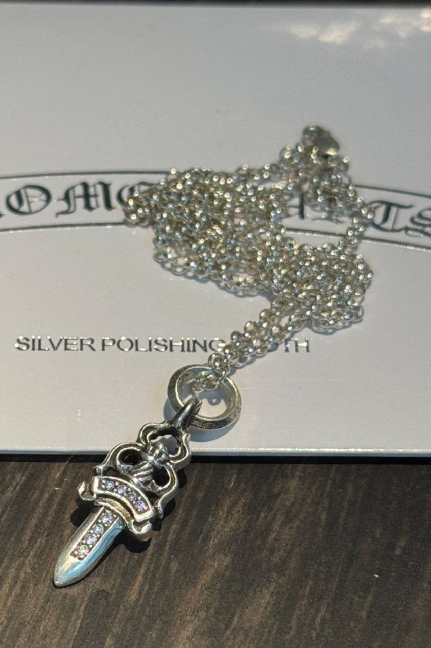 Chrome Hearts Dagger Necklace (Moissanite)