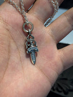 Chrome Hearts Dagger Necklace (Moissanite)