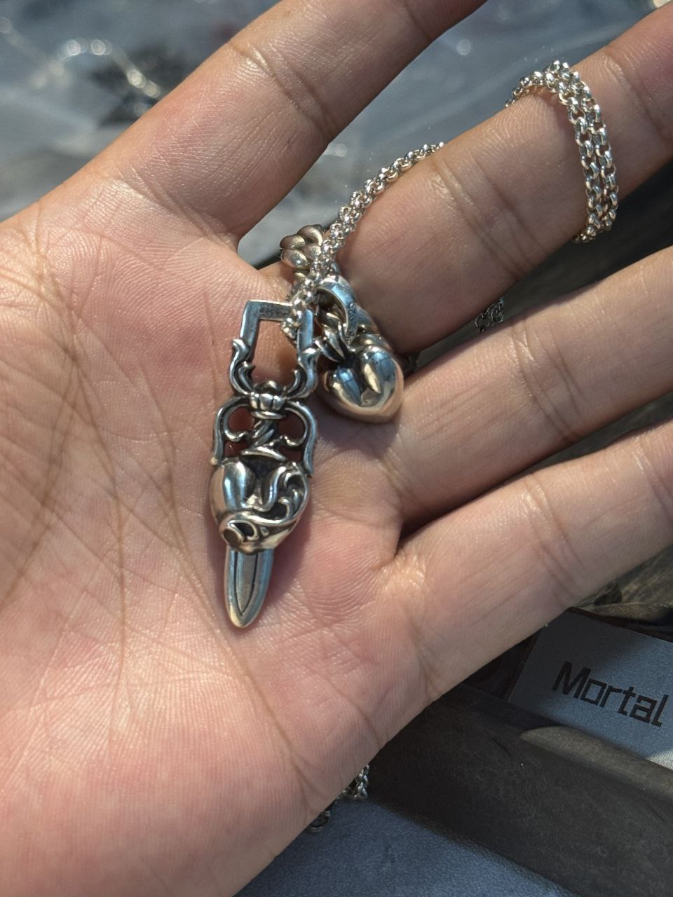 Chrome Hearts Cross and Cross Necklace