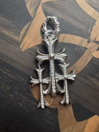 Chrome Hearts Large Triple Cross Pendant with Pure Diamond