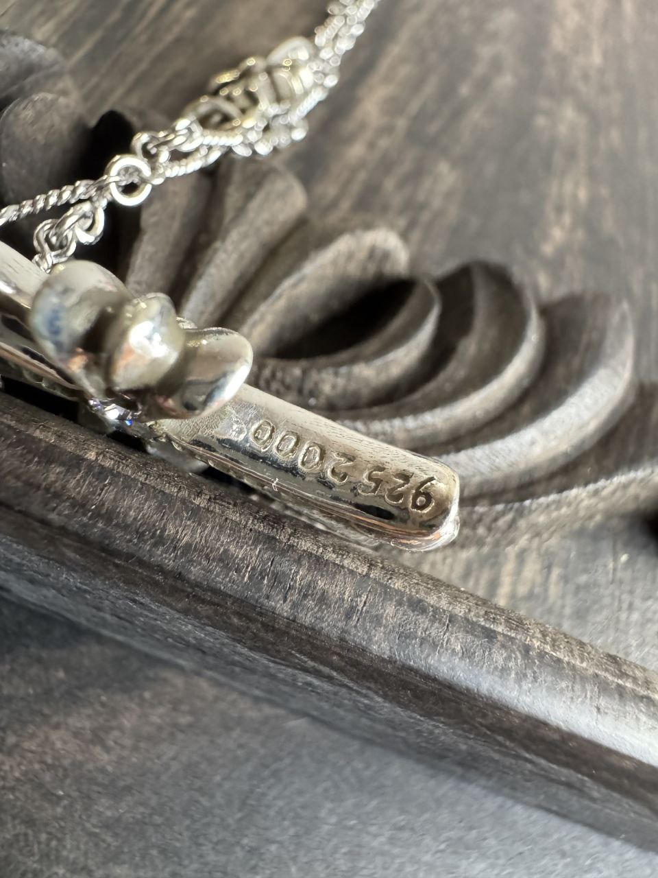 Chrome Hearts Cross Stacks Necklace with Diamonds