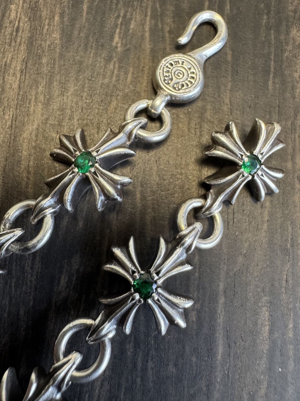 Chrome Hearts Tiny E Bracelet with Gem Set