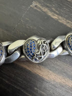 Chrome Hearts Link × Gem Hearts Cuban Bracelet