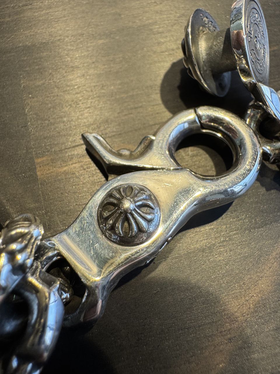 Chrome Hearts ID Floral Cross Fancy Chain Watch Bracelet