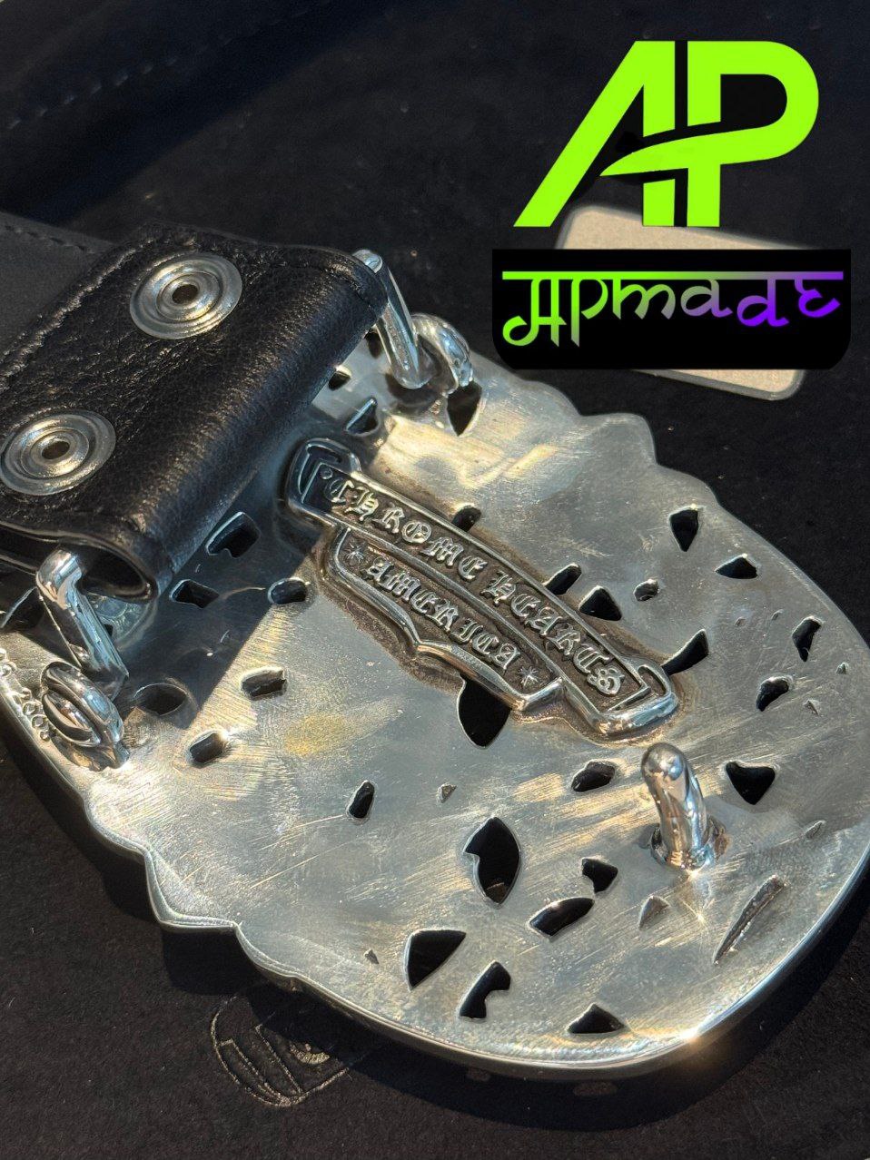 Chrome Hearts Leather Burial Belt