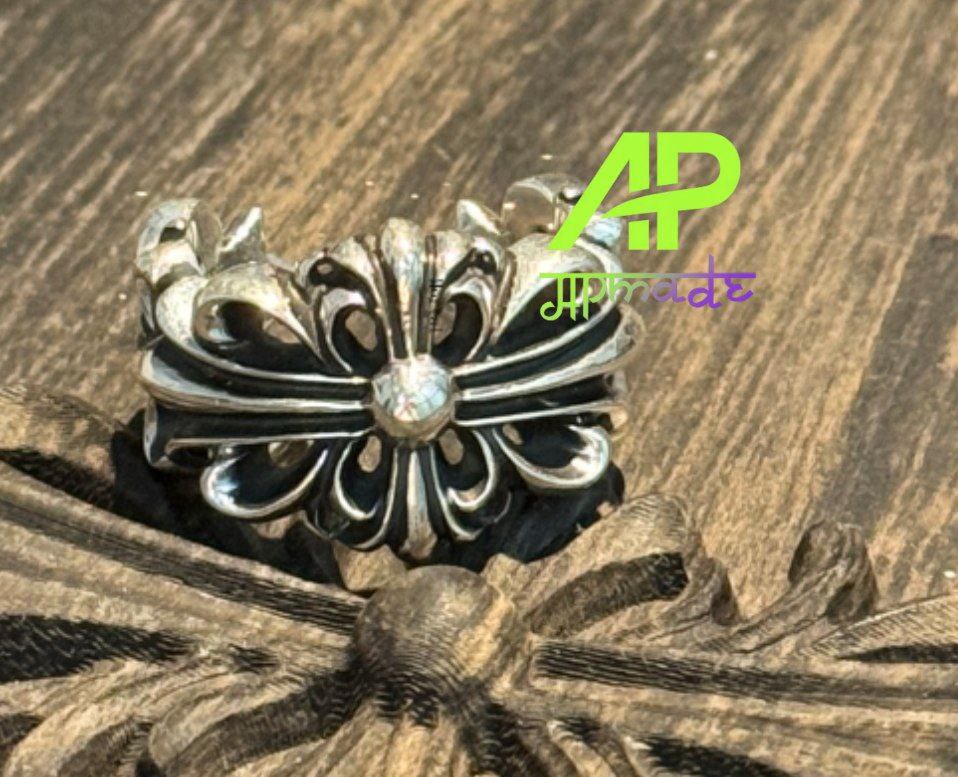 Chrome Hearts Double Floral Cross Ring