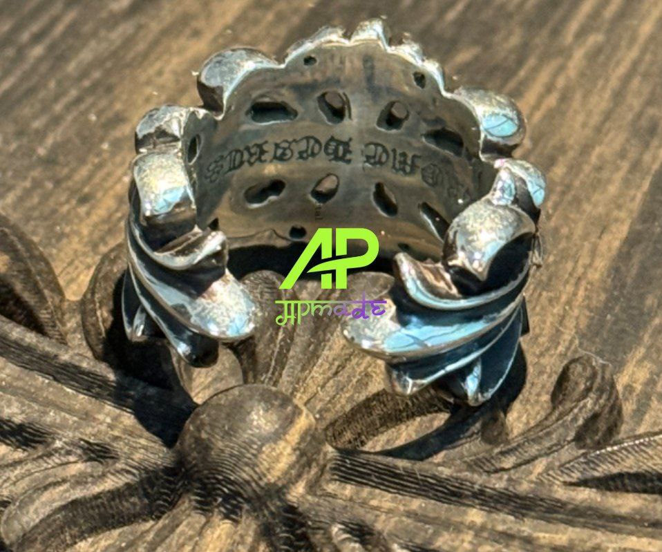 Chrome Hearts Double Floral Cross Ring