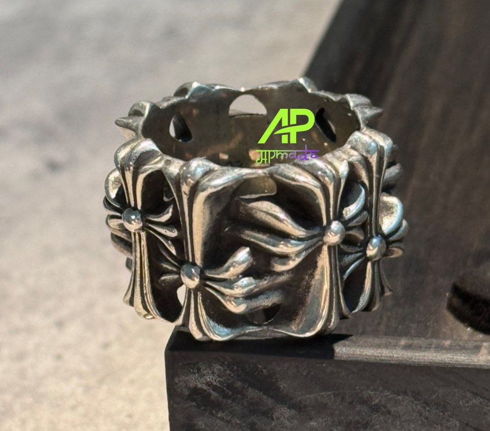 Chrome Hearts Cemetery Square Cross Ring