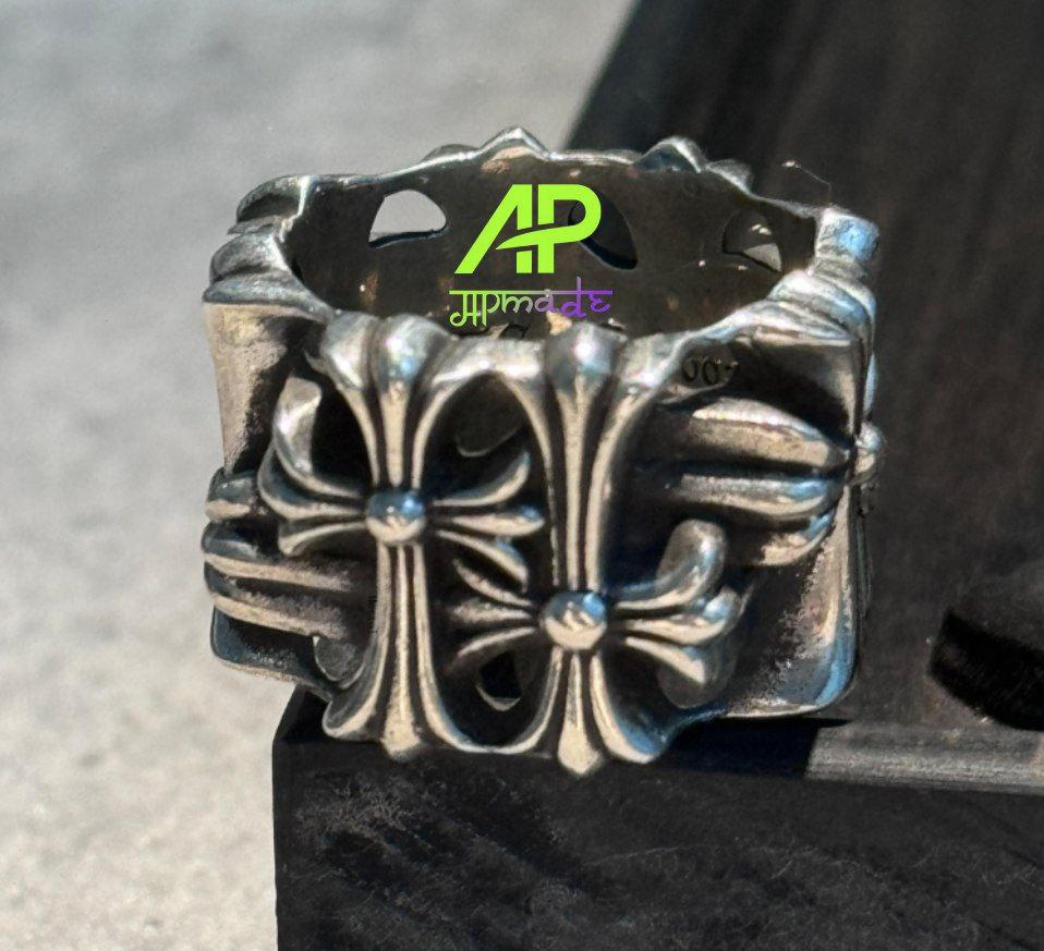 Chrome Hearts Cemetery Square Cross Ring