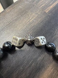 Chrome Hearts Obsidian Beaded Bracelet
