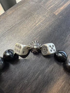 Chrome Hearts Obsidian Beaded Bracelet