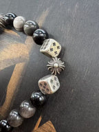 Chrome Hearts Obsidian Beaded Bracelet