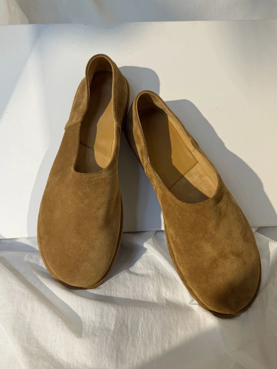 The Row Canal Slip-On Loafers (Dark Suede)