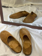 The Row Canal Slip-On Loafers (Dark Suede)