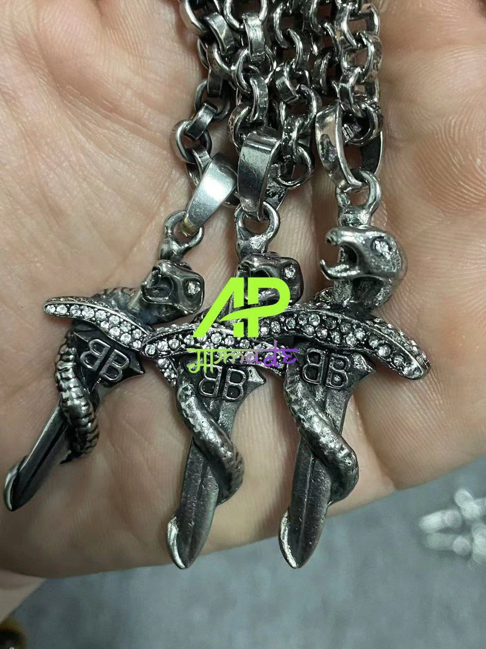 Balenciaga Goth Snake Necklace