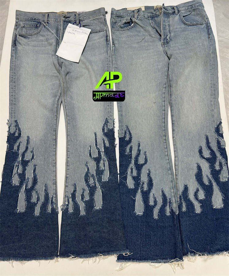 Gallery Dept Flare Flames Jeans (Darker Shade)