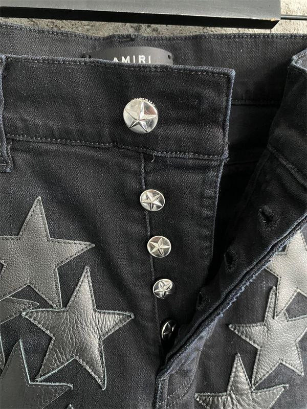 Amiri Chemist Leather Star Jeans