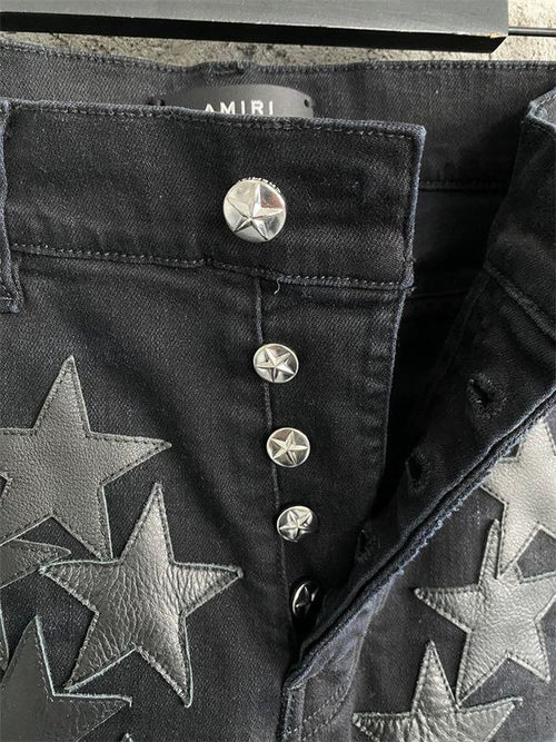 Amiri Chemist Leather Star Jeans