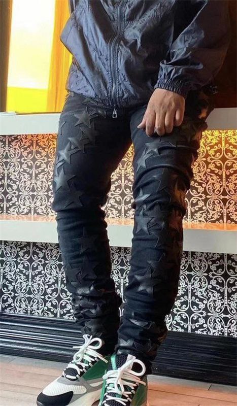 Amiri Chemist Leather Star Jeans