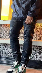 Amiri Chemist Leather Star Jeans