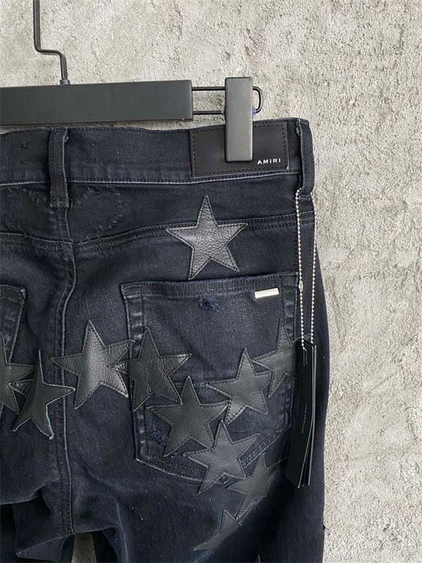Amiri Chemist Leather Star Jeans