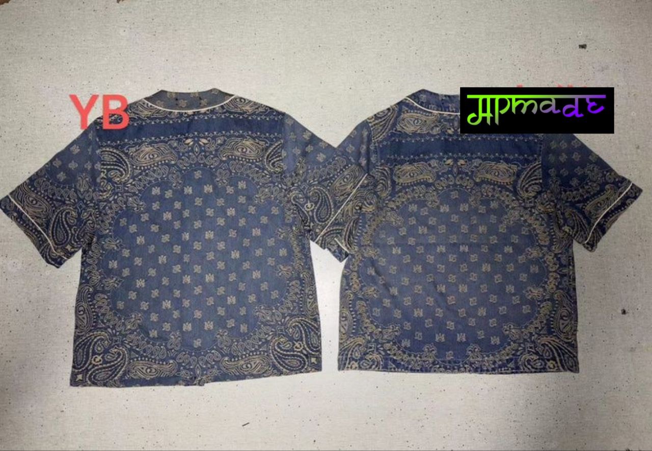 Amiri Bandana Jacquard Baseball Shirt