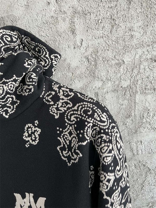 Amiri Taupe Bandana Bleach All Over Hoodie