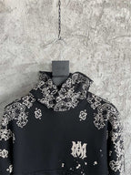 Amiri Taupe Bandana Bleach All Over Hoodie