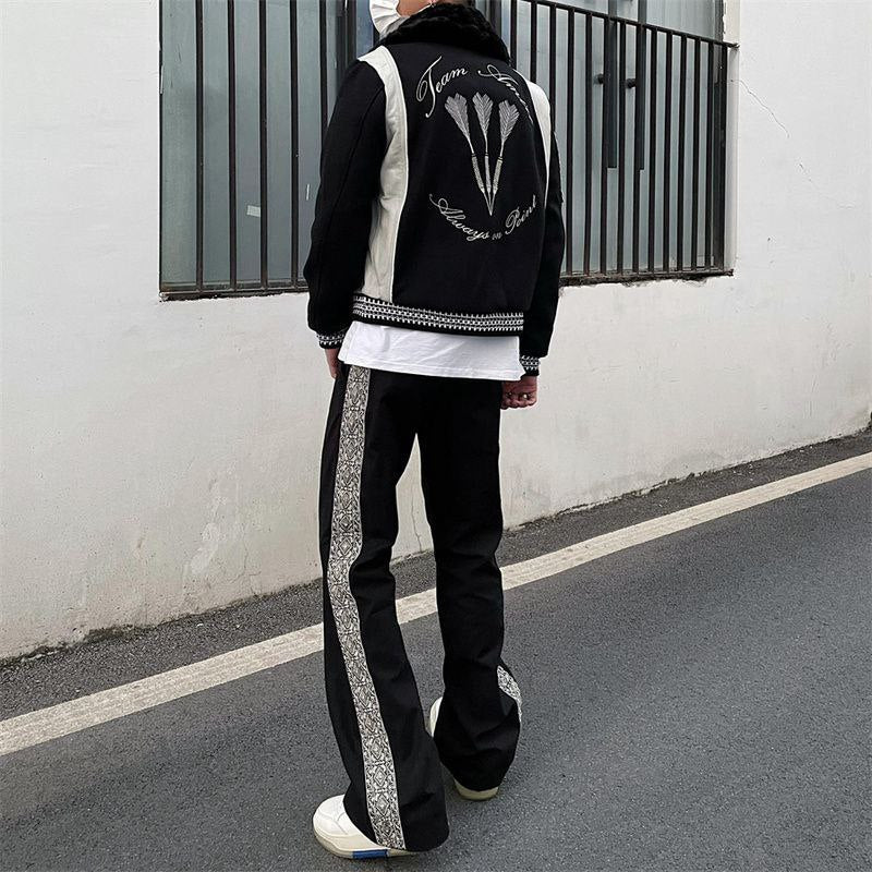 Amiri Rhinestone Bell Bottoms