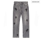 Chrome Hearts Straight Jeans (Silver)