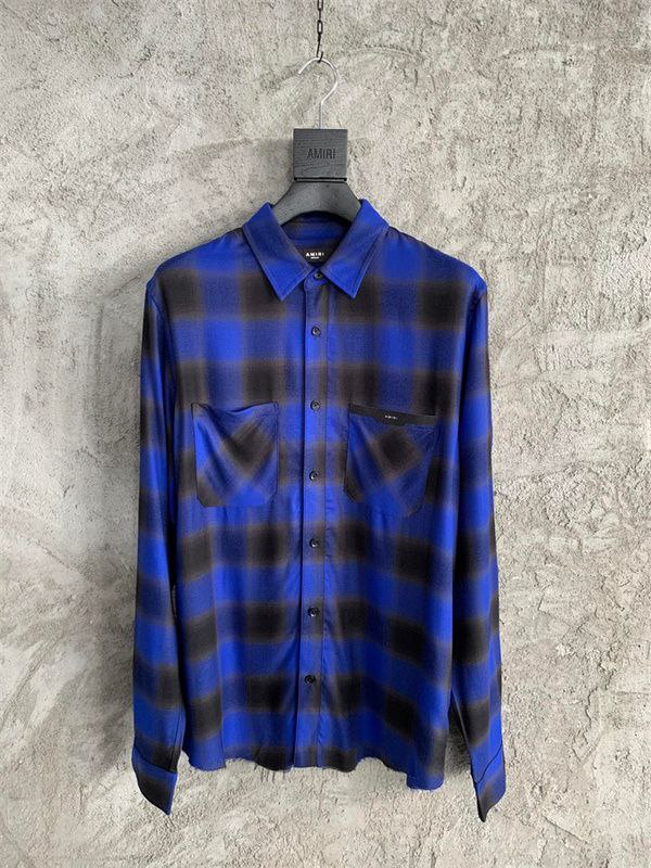 Amiri Appliqué Logo Plaid Flannel Shirt