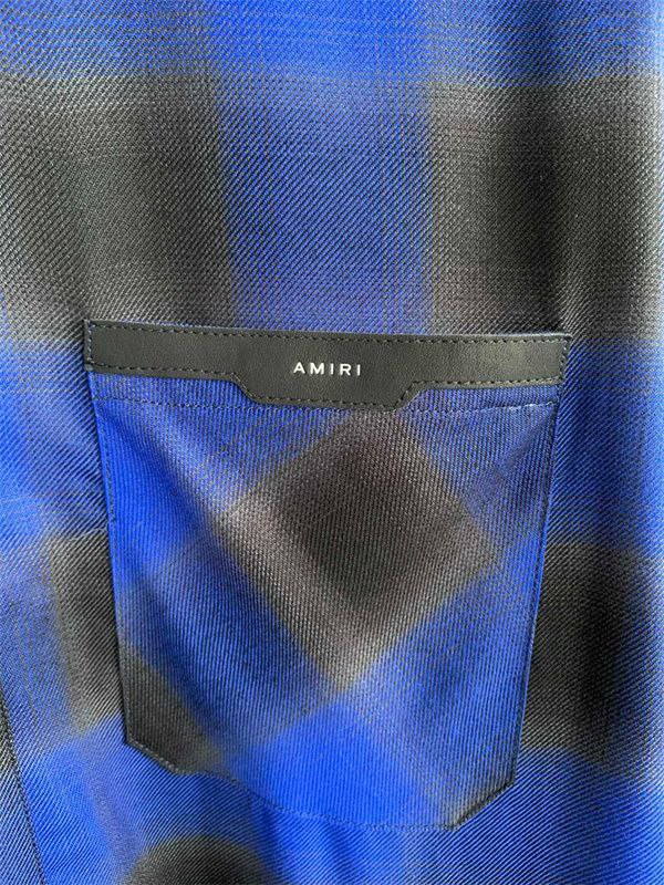 Amiri Appliqué Logo Plaid Flannel Shirt