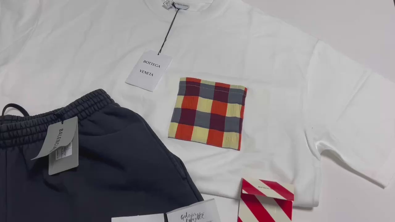 Bottega Veneta Plaid Pocket Short Sleeves T-Shirt