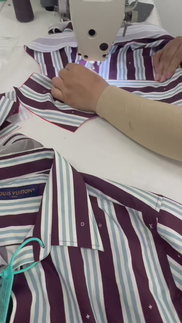 Louis Vuitton Striped Short-Sleeve Shirt