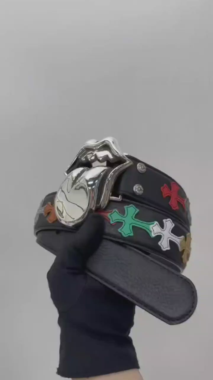 Chrome Hearts Roller Leather Belt