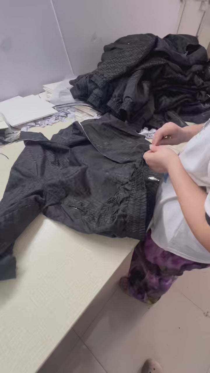 Fendi Stand Collar Nylon Bomber Jacket