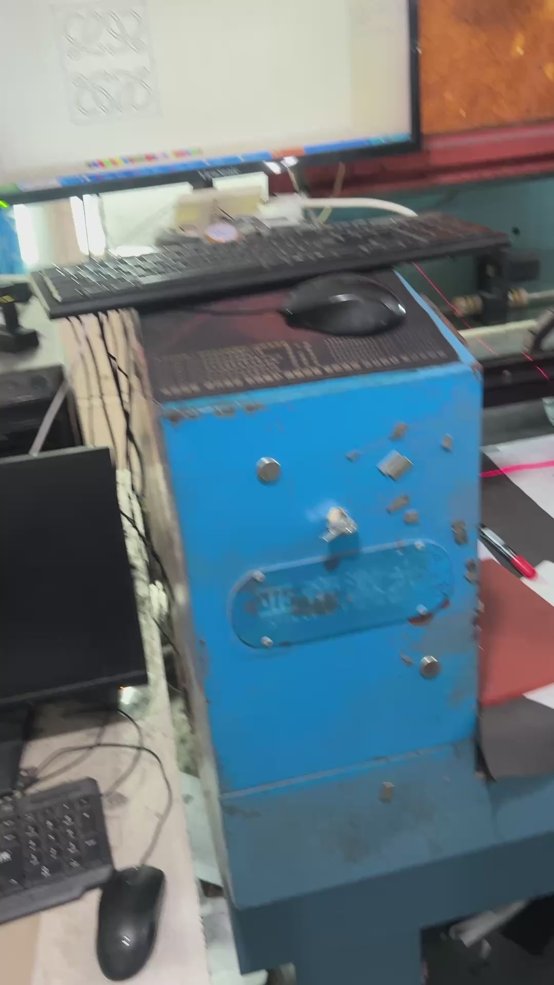 Loewe Collared Long-Sleeve Laser Burnout Denim Jacket